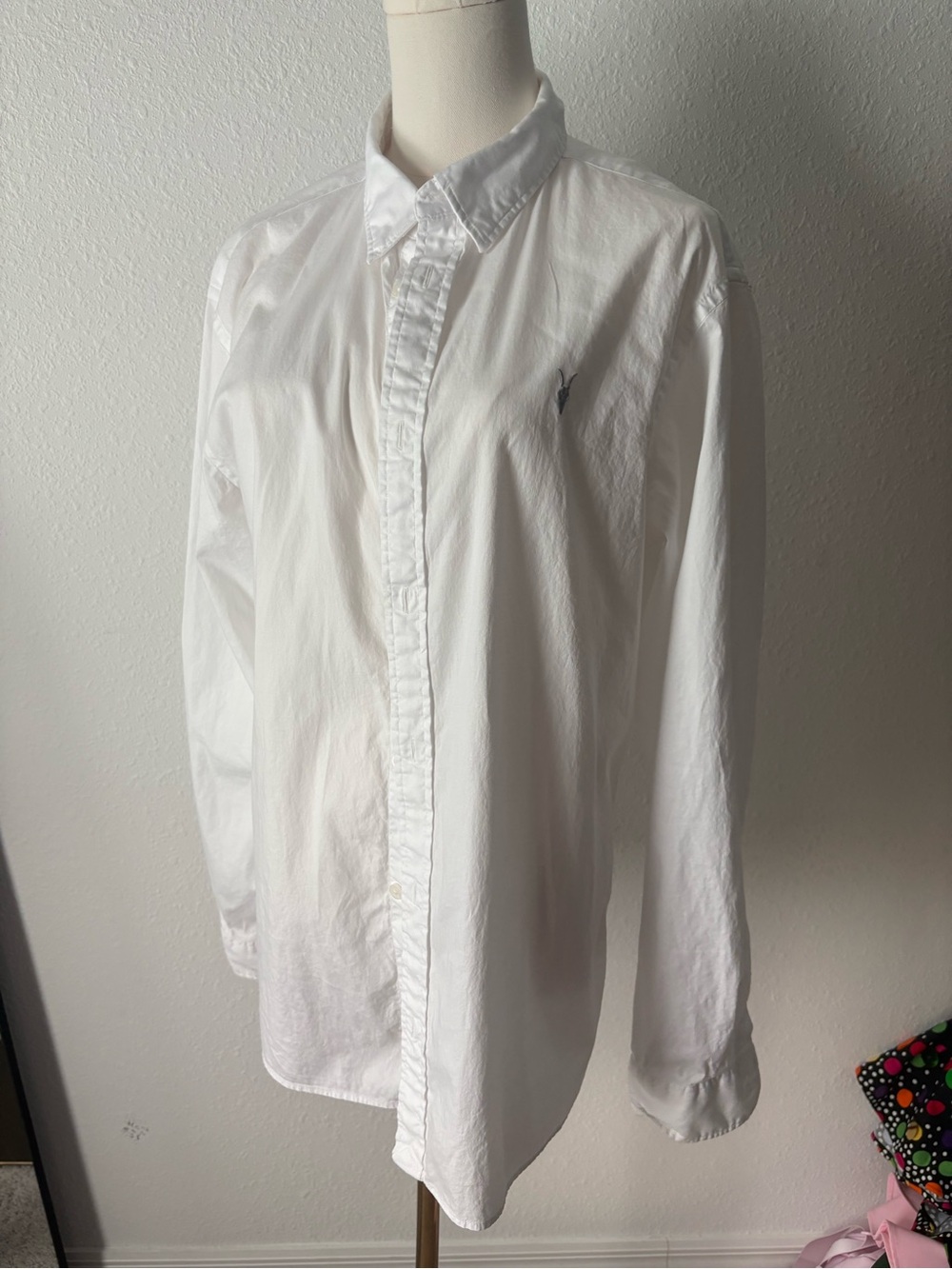 All Saints Classic Men's White Button-Down Shirt